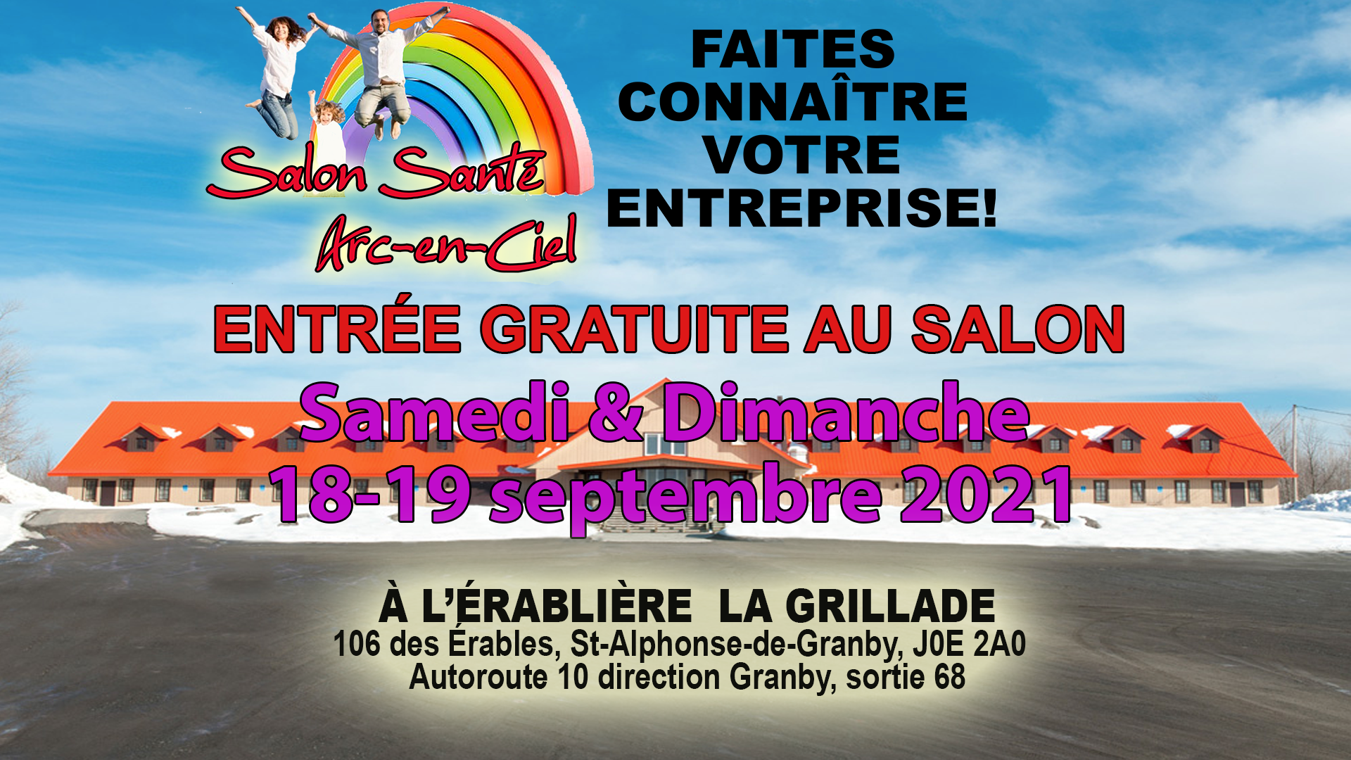 Pourquoi devenir exposant au Salon Santé Arc en Ciel de Granby, 18-19 septembre 2021?