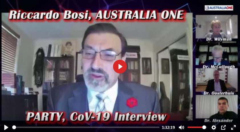 RICCARDO BOSI, A1, MÉDECINS D'ENTRETIEN CAS-VITE-19 (MCCULLOUGH, ALEXANDER, OOSTERHUIS, WILYMAN) , AUSTRALIE