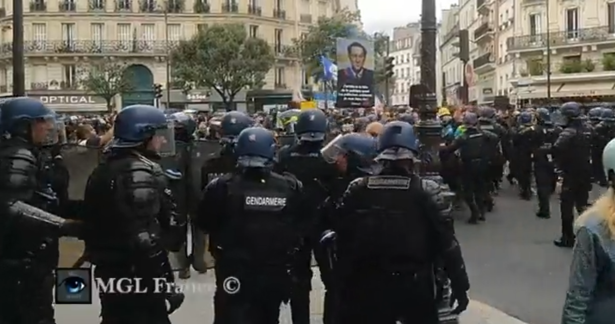MGL France;  11 septembre 2021 manifestation contre le pass sanitaire PARIS