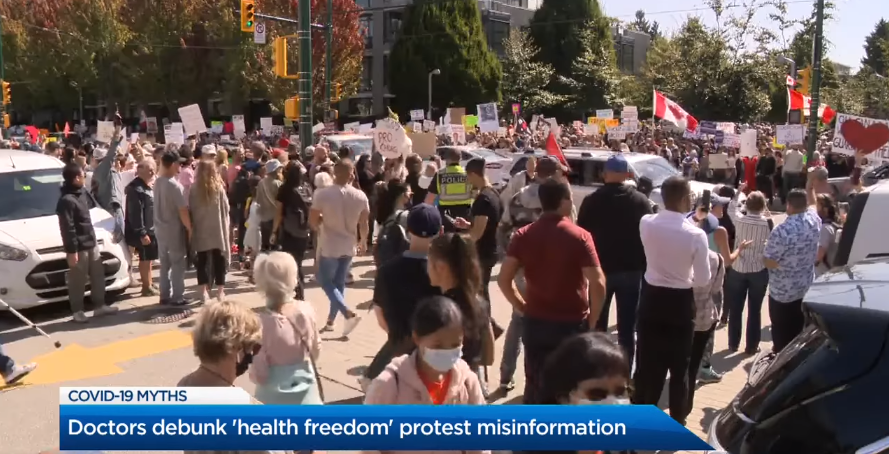 B.C. doctors debunk misinformation spread at 'health freedom' protests