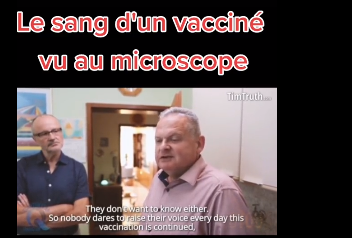 Le sang d'une personne qui a reçu un VAXXX....
