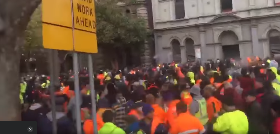 Australie pour protester contre la vaccination obligatoire et l'arrêt....