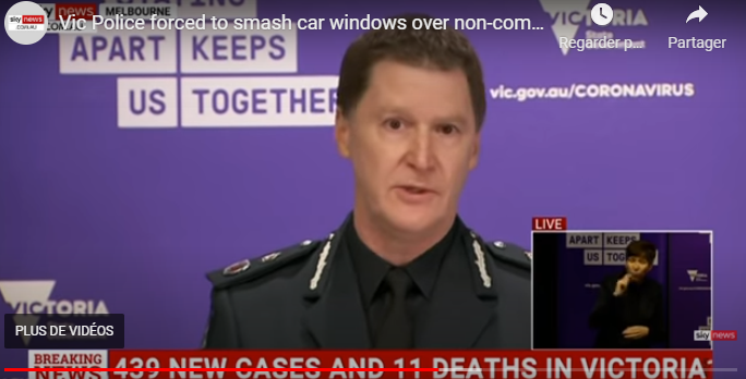Australie : Melbourne bascule dans la dictature sanitaire où la police a le droit d’entrer sans mandat dans les habitations