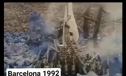 Regardez bien   en 1992 A BARCELONE, ESPAGNE,  ILS NOUS AVAIENT MONTRE LEUR PLAN!