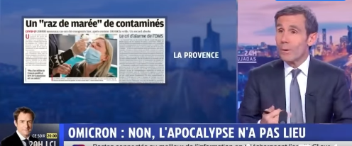 David Pujadas tient des propos complotistes sur le variant Omicron, ce jeudi 30 décembre 2021 sur LCI !