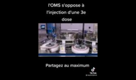 L’OMS s’oppose a l’injection du 3e vaccins!