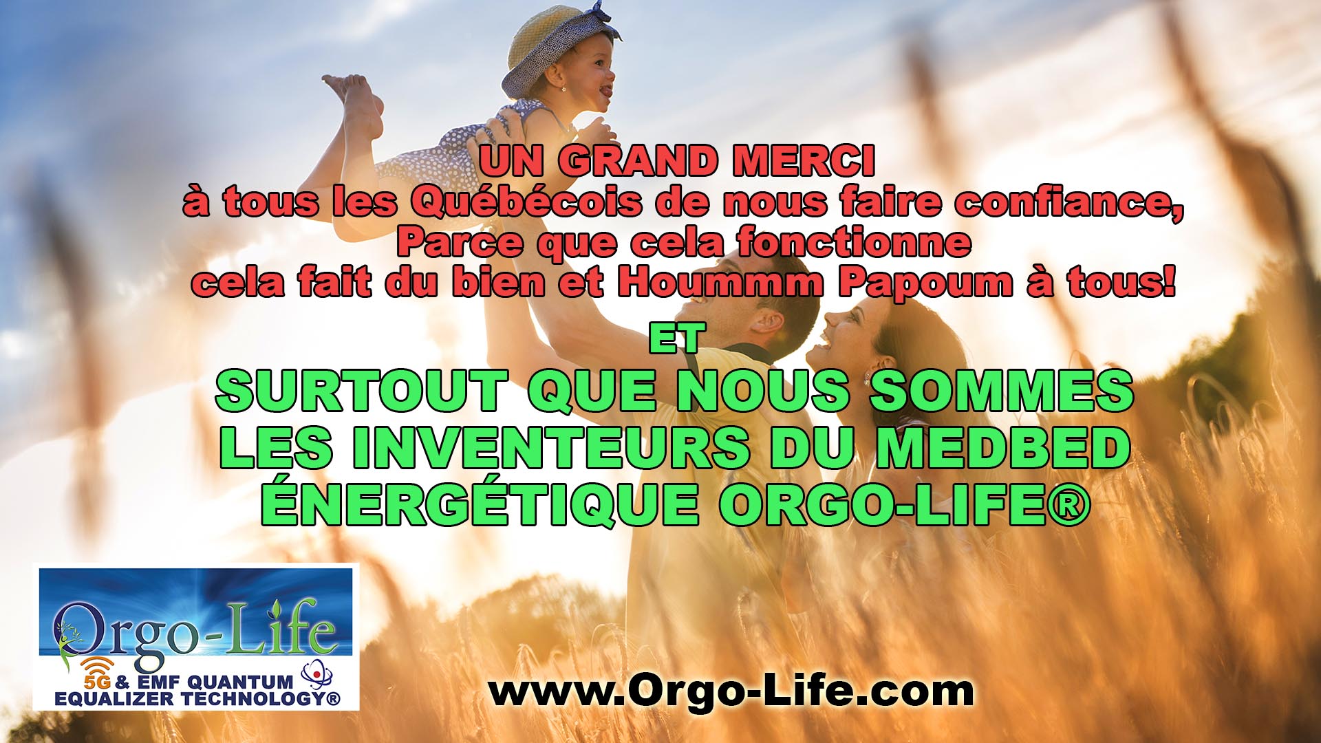 Le message le plus important de toute ma vie !  Merci au Peuple Québécois! Arunda inventeur bénévole qui  s’adresse à toute la Terre entière et à l’humanité….